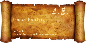 Loosz Evelin névjegykártya